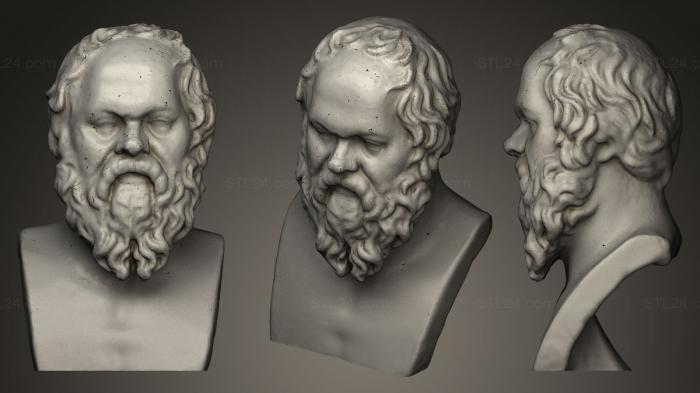 Busts and bas-reliefs of famous people (Socrates Type B, BUSTC_0567) 3D models for cnc